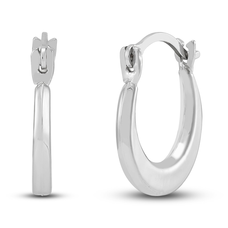 Main Image 2 of Children's Hoop Earring Set 14K White/Yellow Gold
