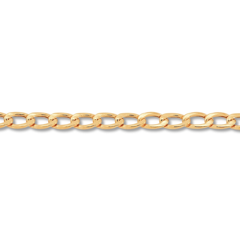 Main Image 1 of Children's Hollow Curb Link Bracelet 14K Yellow Gold 6"