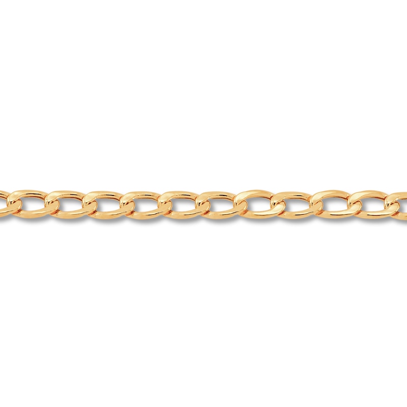 Children's Hollow Curb Link Bracelet 14K Yellow Gold 6"