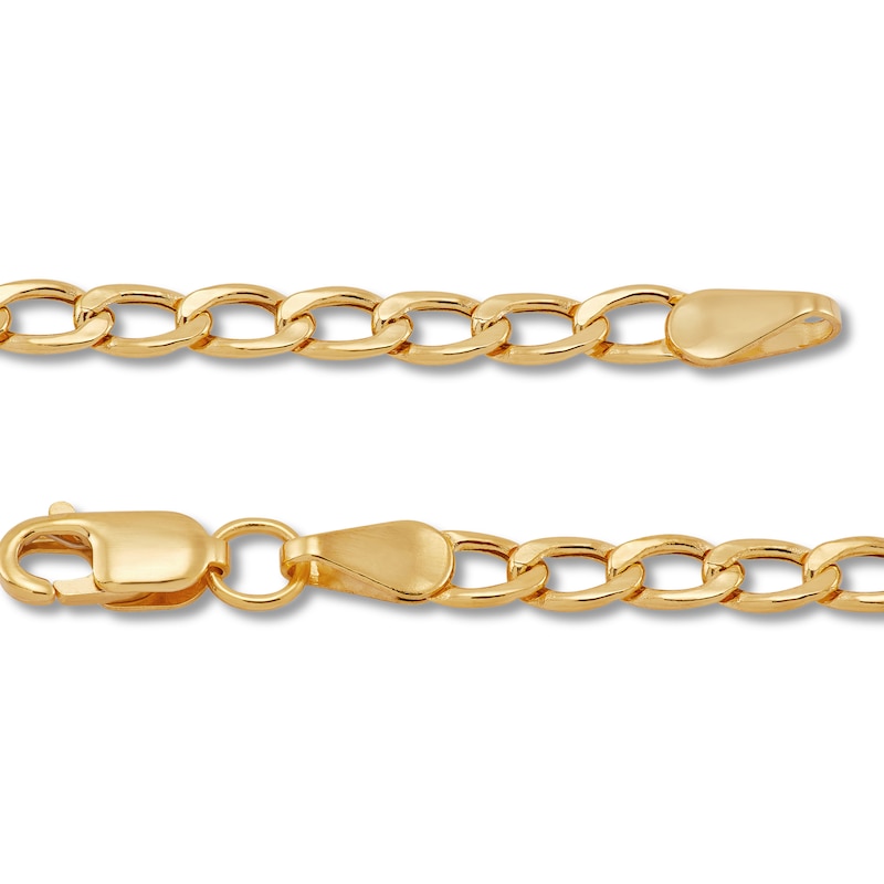 Children's Hollow Curb Link Bracelet 14K Yellow Gold 6"