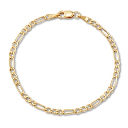 Children's Hollow Figaro Link Bracelet 14K Yellow Gold 6"