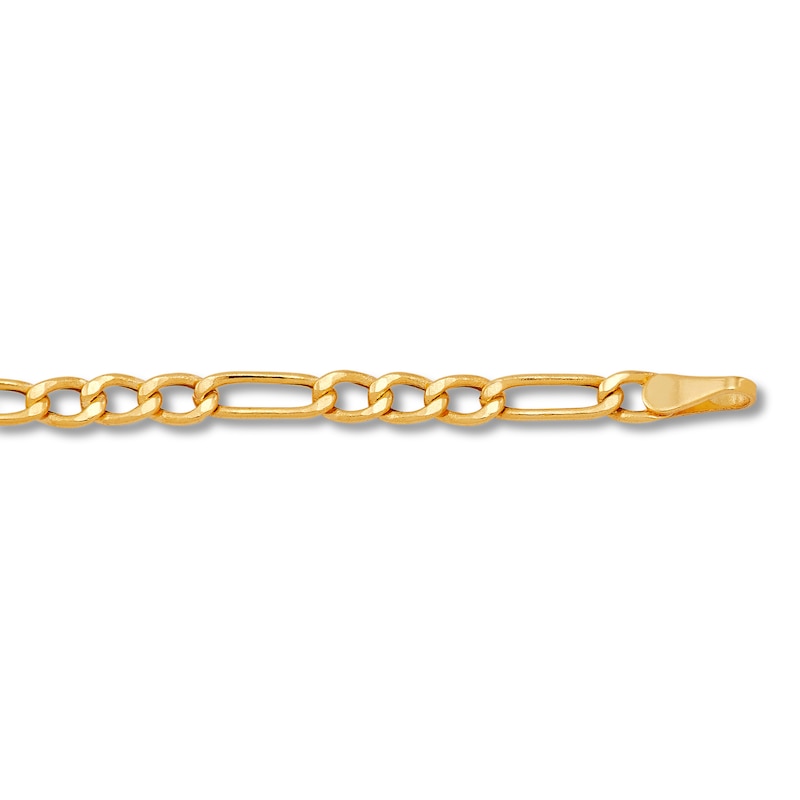 Main Image 2 of Children's Hollow Figaro Link Bracelet 14K Yellow Gold 6"
