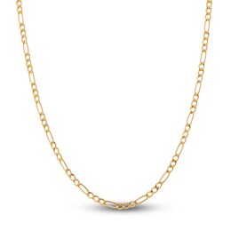 Children's Hollow Figaro Link Necklace 14K Yellow Gold