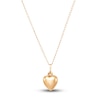 Thumbnail Image 1 of Children's Puffy Heart Pendant Necklace 14K Yellow Gold 13"