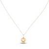 Thumbnail Image 2 of Children's Puffy Heart Pendant Necklace 14K Yellow Gold 13"