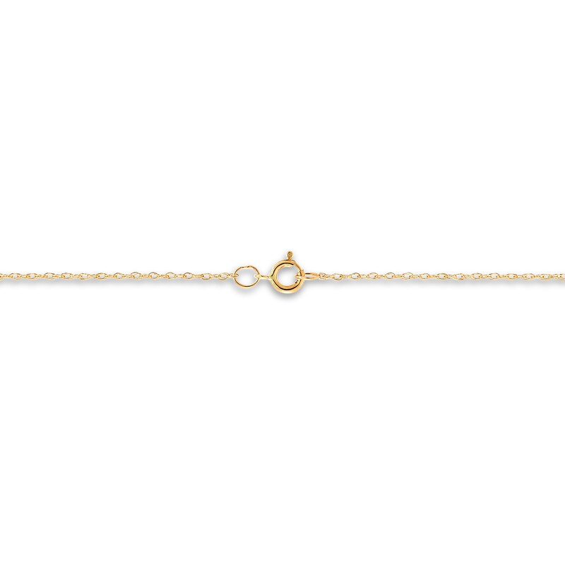 Main Image 2 of Children's Baptism Medal Pendant 14K Yellow Gold 13"