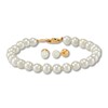 Thumbnail Image 1 of Children's Freshwater Cultured Pearl Earring & Bracelet Set 14K Yellow Gold