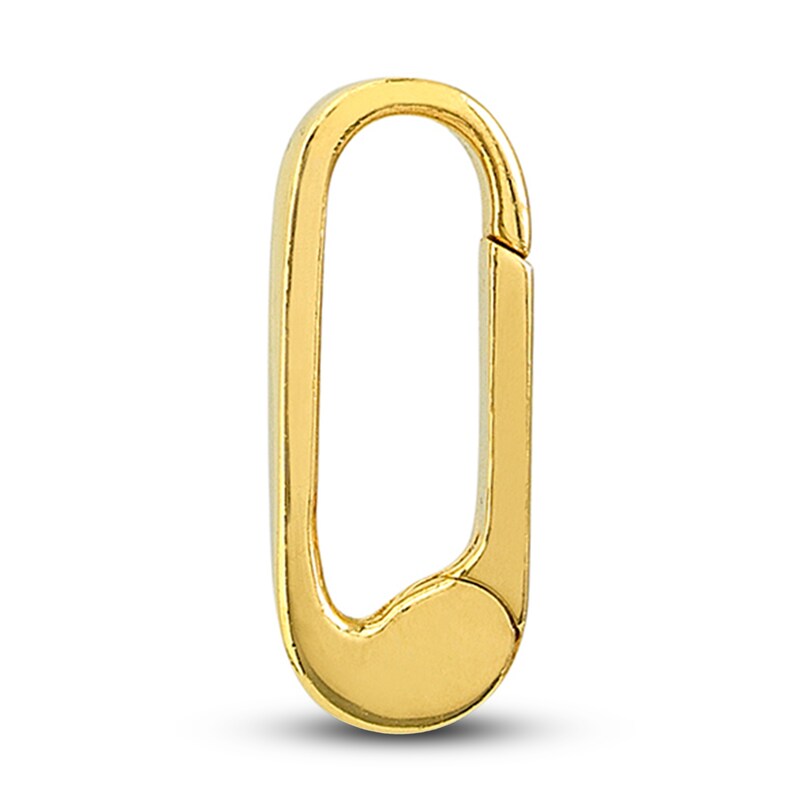 Main Image 1 of Medium Oval Push Charm 14K Yellow Gold