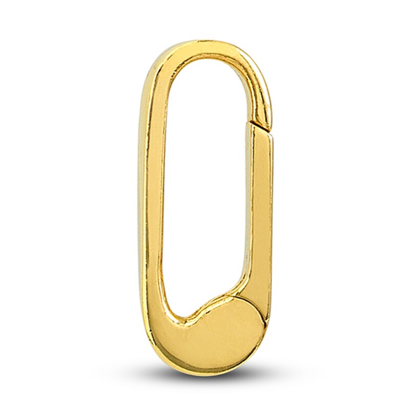 Medium Oval Push Charm 14K Yellow Gold