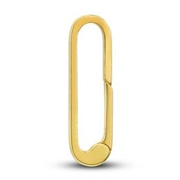 Large Oval Push Charm 14K Yellow Gold