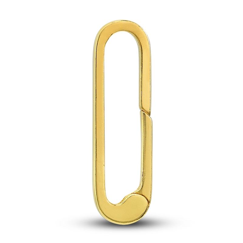 Main Image 1 of Large Oval Push Charm 14K Yellow Gold