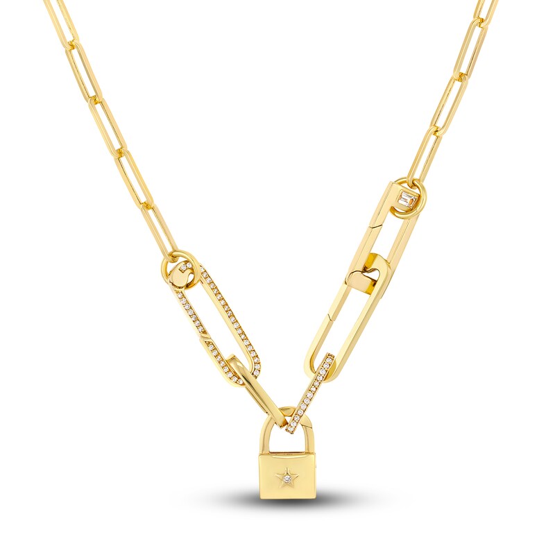 Main Image 2 of Large Oval Push Charm 14K Yellow Gold