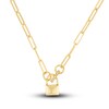 Thumbnail Image 2 of Padlock Push Lock Charm 14K Yellow Gold