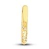 Round Push Lock Charm 1/8 ct tw Diamonds 14K Yellow Gold