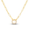 Thumbnail Image 2 of Round Push Lock 1/4ct tw Diamond 14K Yellow Gold