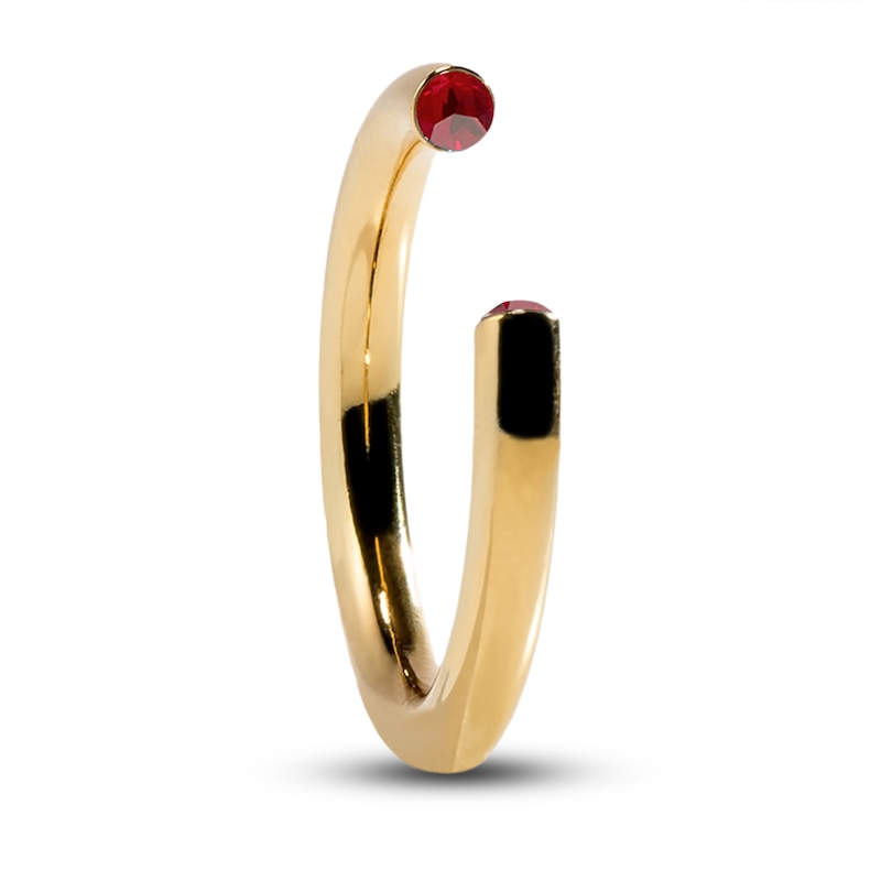 Main Image 1 of Stella Valle January Birthstone Ring Red Crystal 18K Gold-Plated Brass