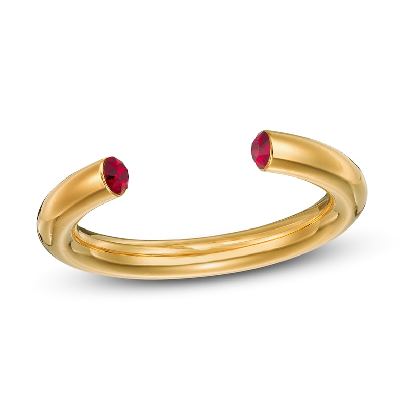 Main Image 3 of Stella Valle January Birthstone Ring Red Crystal 18K Gold-Plated Brass