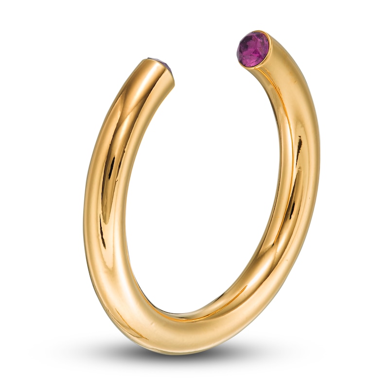 Main Image 2 of Stella Valle February Birthstone Ring Purple Crystal 18K Gold-Plated Brass