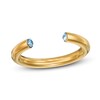 Thumbnail Image 3 of Stella Valle March Birthstone Ring Light Blue Crystal 18K Gold-Plated Brass
