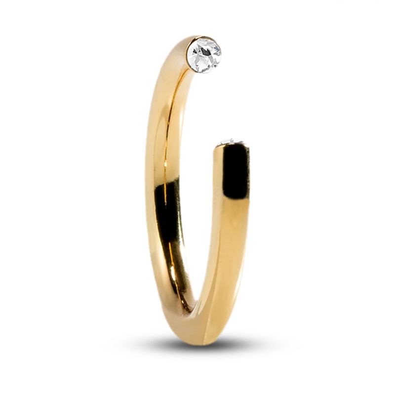 Main Image 1 of Stella Valle April Birthstone Ring Clear Crystal 18K Gold-Plated Brass