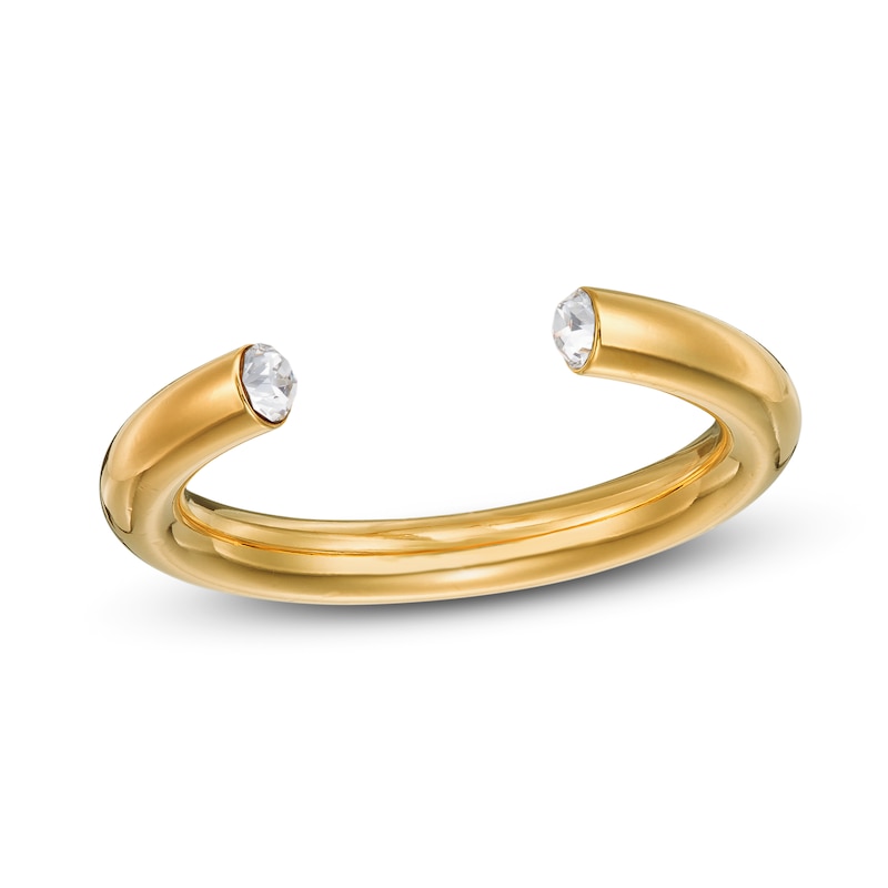 Main Image 3 of Stella Valle April Birthstone Ring Clear Crystal 18K Gold-Plated Brass