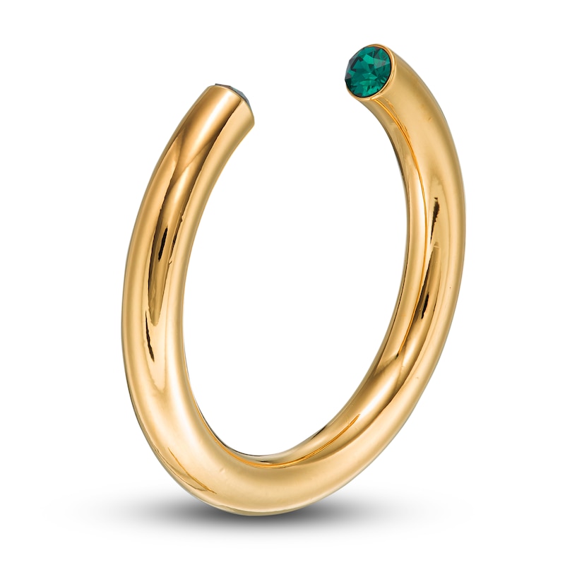 Main Image 2 of Stella Valle May Birthstone Ring Green Crystal 18K Gold-Plated Brass