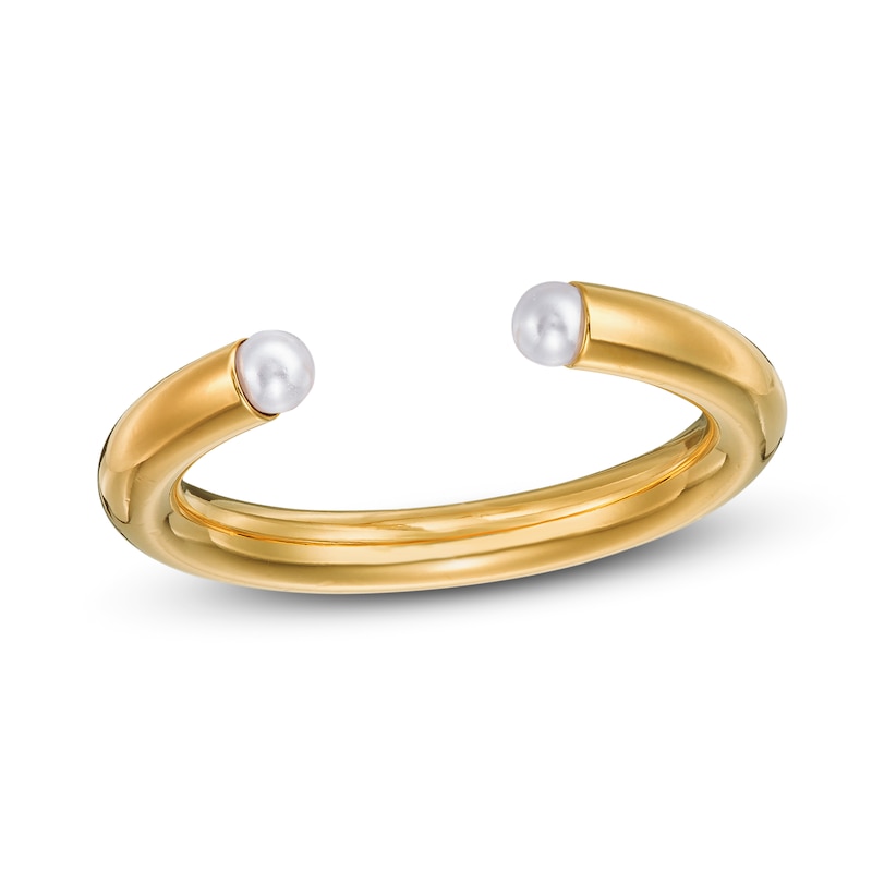 Main Image 3 of Stella Valle June Birthstone Ring Simulated Cultured Pearl 18K Gold-Plated Brass