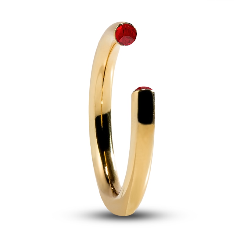 Main Image 1 of Stella Valle July Birthstone Ring Red Crystal 18K Gold-Plated Brass