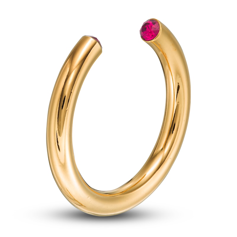 Main Image 2 of Stella Valle July Birthstone Ring Red Crystal 18K Gold-Plated Brass