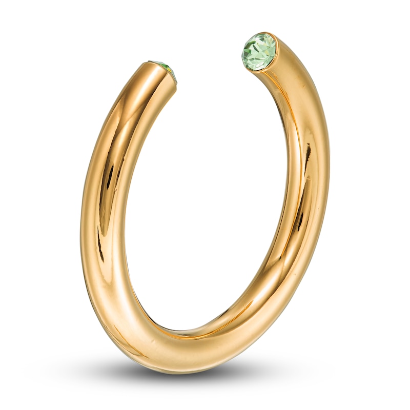 Main Image 2 of Stella Valle August Birthstone Ring Light Green Crystal 18K Gold-Plated Brass