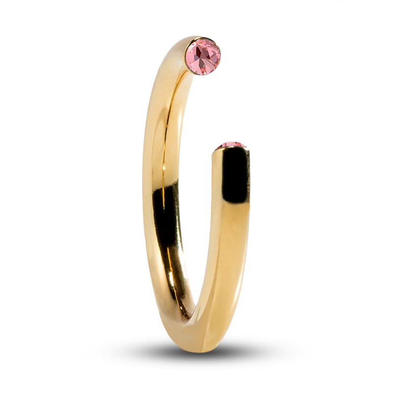 Main Image 1 of Stella Valle October Birthstone Ring Rose Crystal 18K Gold-Plated Brass
