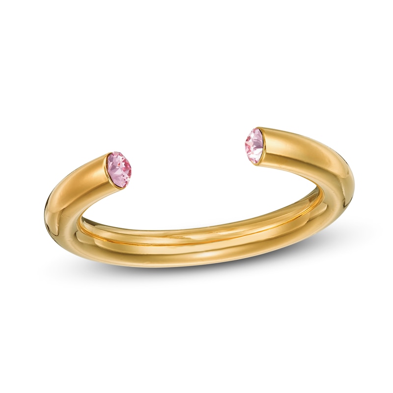 Main Image 3 of Stella Valle October Birthstone Ring Rose Crystal 18K Gold-Plated Brass