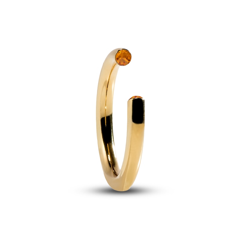 Main Image 1 of Stella Valle November Birthstone Ring Yellow Crystal 18K Gold-Plated Brass