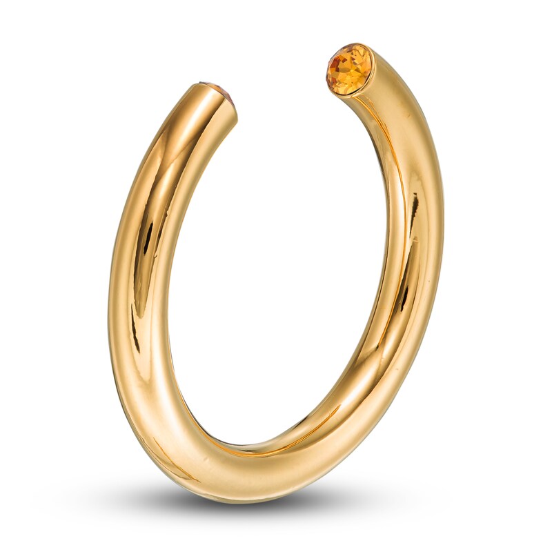Main Image 2 of Stella Valle November Birthstone Ring Yellow Crystal 18K Gold-Plated Brass