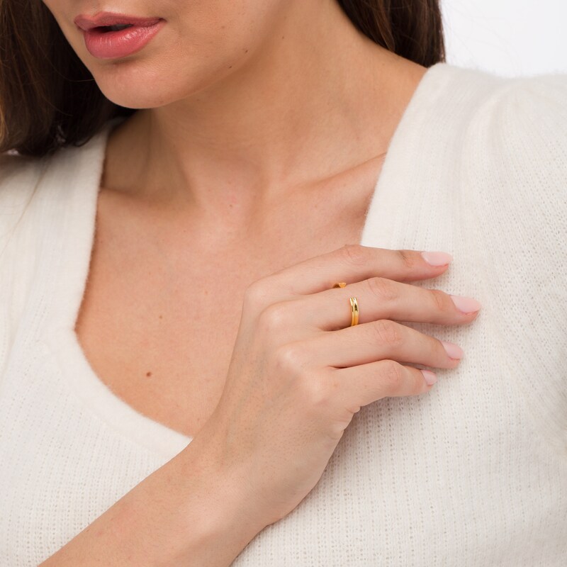 Main Image 4 of Stella Valle Heart Ring 18K Gold-Plated Brass