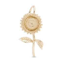 Sunflower Charm 14K Yellow Gold