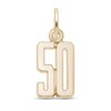 Number 50 Charm 14K Yellow Gold