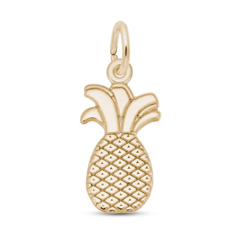 Pineapple Charm 14K Yellow Gold
