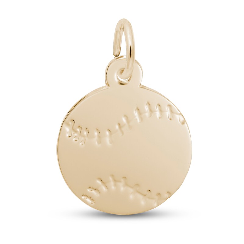 Baseball Charm 14K Yellow Gold