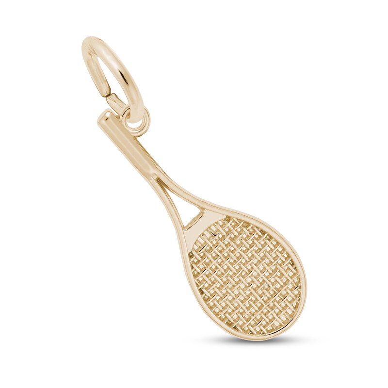 Tennis Racquet Charm 14K Yellow Gold