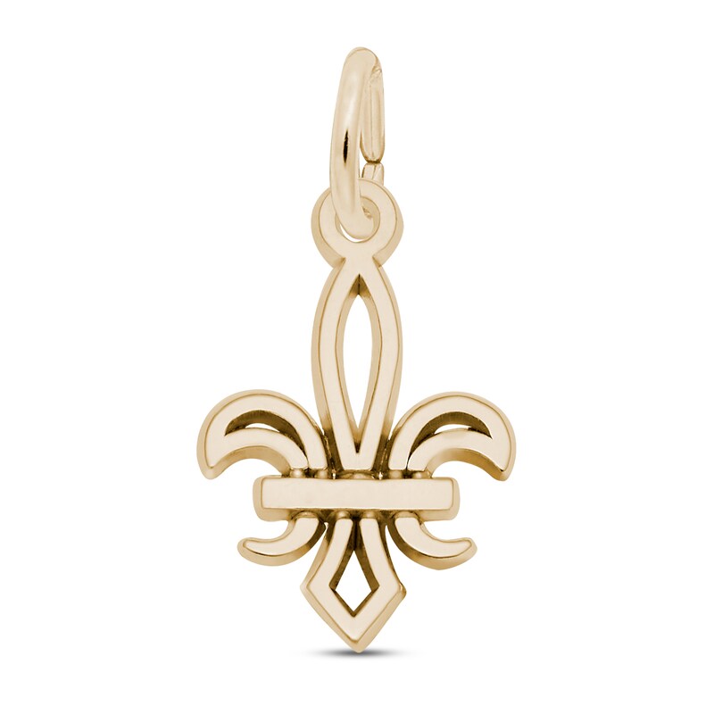 Fleur de Lis Charm 14K Yellow Gold