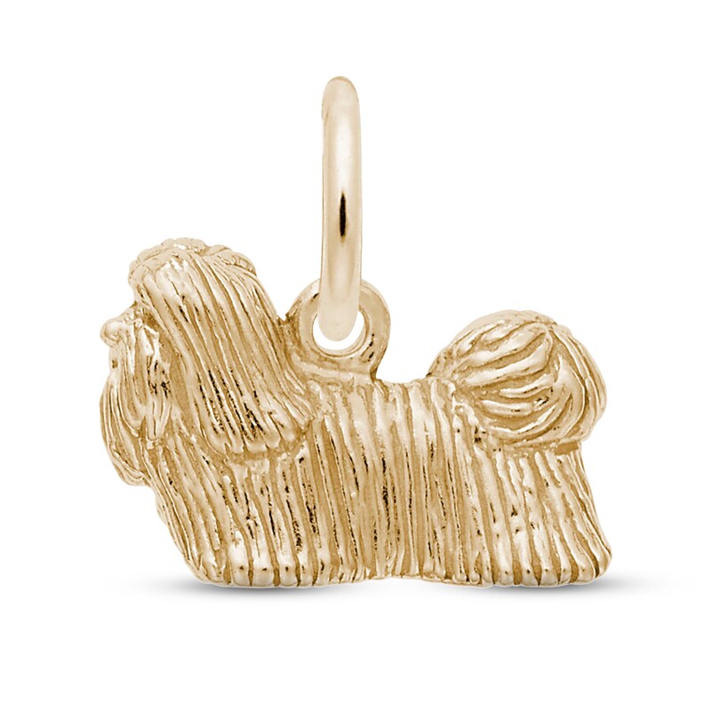 Shih Tzu Charm 14K Yellow Gold