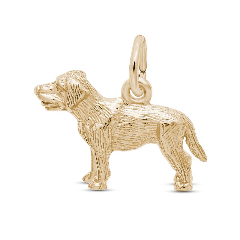 Labrador Charm 14K Yellow Gold