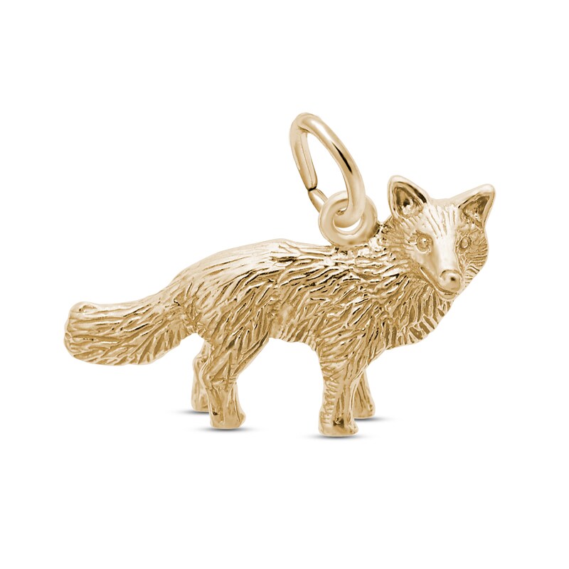 Fox Charm 14K Yellow Gold