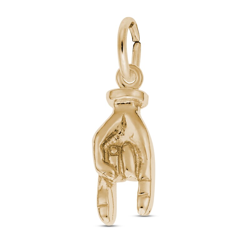 Good Luck Hand Charm 14K Yellow Gold