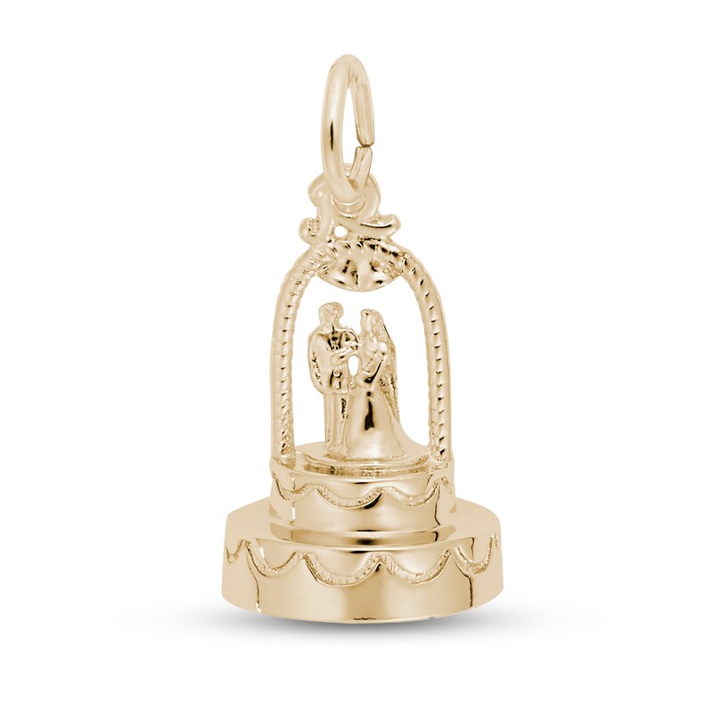 Wedding Cake Charm 14K Yellow Gold