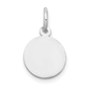 Thumbnail Image 1 of Engravable Round Disc Charm 14K White Gold