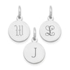 Thumbnail Image 1 of Engravable Round Disc Charm 14K White Gold