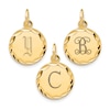Thumbnail Image 2 of Engravable Round Disc Charm 14K Yellow Gold