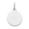 Thumbnail Image 1 of Engravable Round Disc Charm 14K White Gold